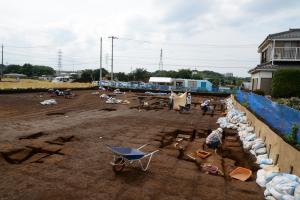 大和田カミ遺跡第5地点発掘調査の作業風景