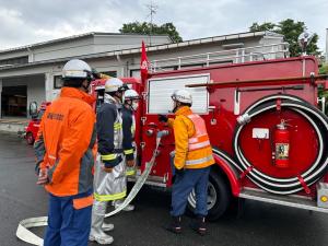 遠距離中継送水訓練①