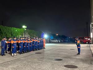 新座市消防団長　激励