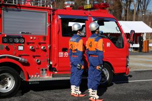 ポンプ車操法の展示