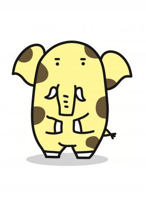 ゾウキリンのイラスト