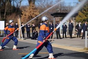 ポンプ車操法訓練