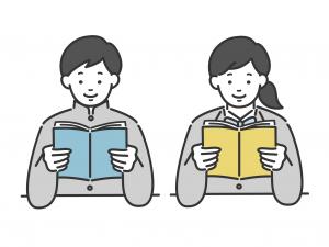 勉強している学生のイラスト