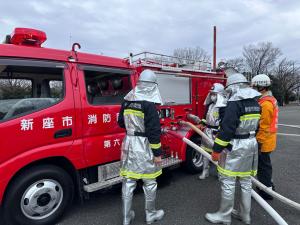 ポンプ機関員によるポンプ運用