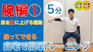 腕を横に上げる運動