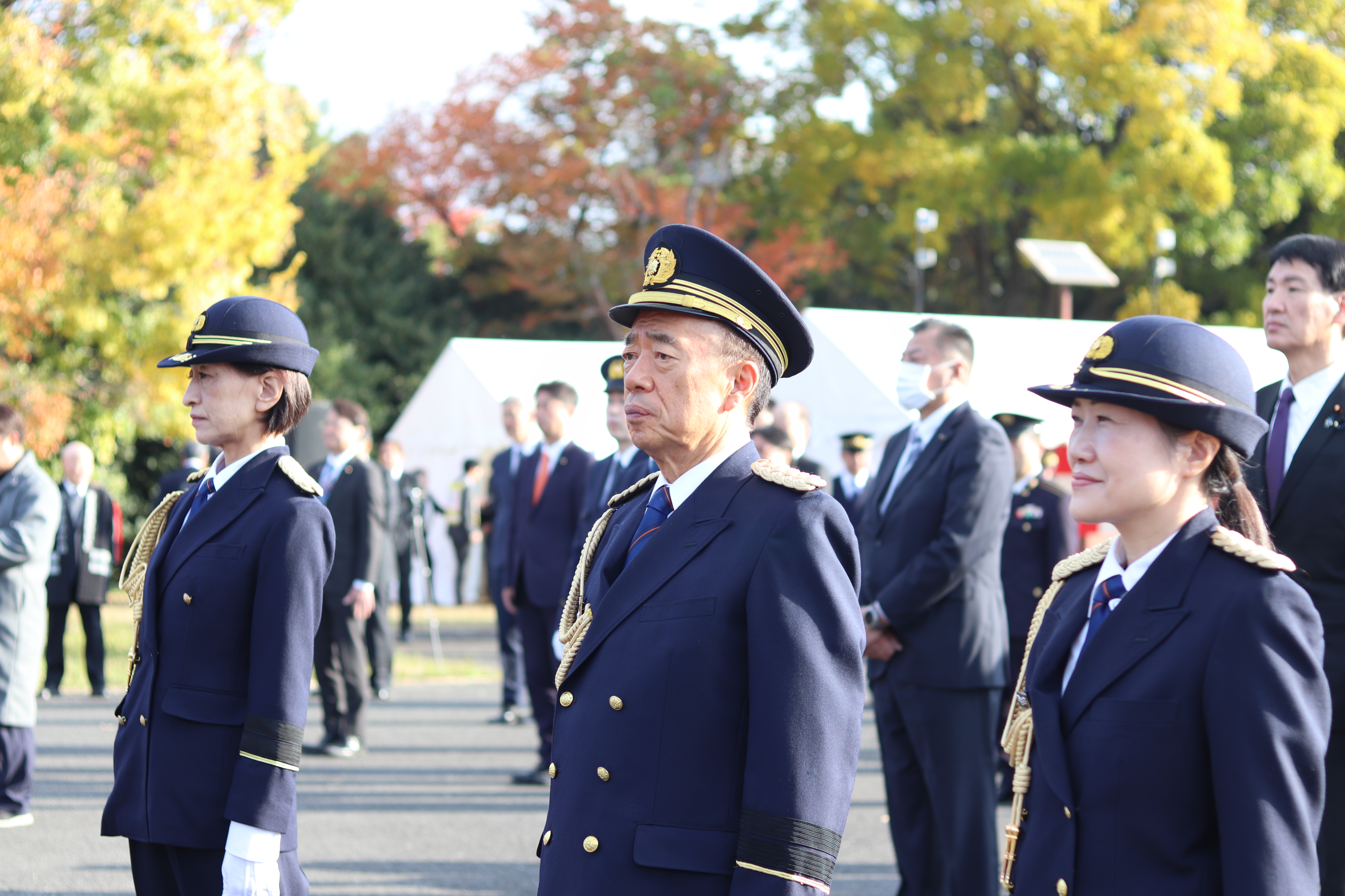 消防連合点検での市長