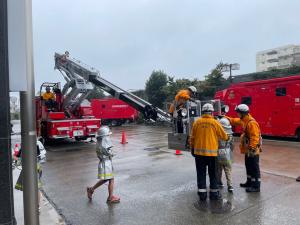 はしご車塔乗体験