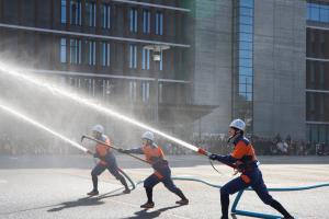 ポンプ車操法の展示