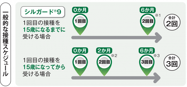 シルガード9の接種スケジュール