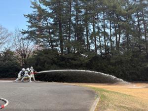 放水による火点（標的）消火