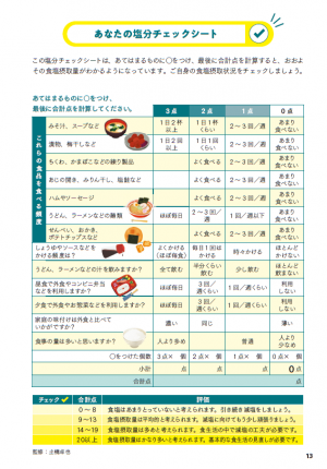 塩分チェックシート