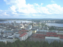 展望台から撮影したユヴァスキュラ市の写真