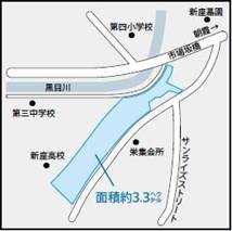 妙音沢緑地の周辺地図