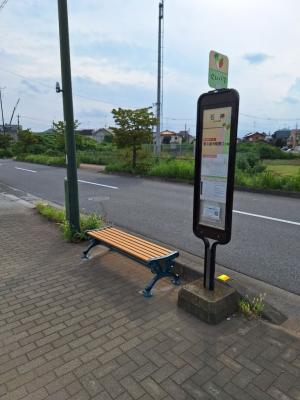 石神バス停(駅方面)